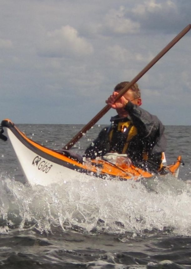 Rockhopping i havkajak ved Nexø på Bornholm
